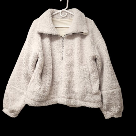 Lululemon Cinchable Fleece Zip-Up White Opal - Picture 1 of 7